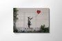 Wallity Cuadro Decorativo Banksy en Vidrio Templado 50 x 70 cm